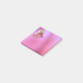 Roze teddybeer feestbeest post-it® notes (Schuin)