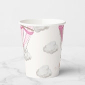 Roze teddybeer heteluchtballon papieren bekers (Links)