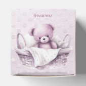 Roze Teddybeer in mand gunst doos Bedankdoosjes (Bovenkant)