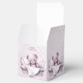 Roze Teddybeer in mand gunst doos Bedankdoosjes (Geopend)