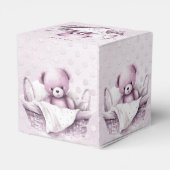 Roze Teddybeer in mand gunst doos Bedankdoosjes (Achterkant)