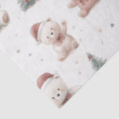 Roze teddybeer Kerstmis Tissuepapier (Detail)