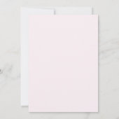 Roze Teddybeer Meisje Doop Uitnodiging (Achterkant)