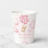Roze teddybeer meisje douche we kunnen bearly wach papieren bekers (Achterkant)