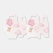 Roze teddybeer met ballonnen bedankt beary veel bedankdoosjes (Uitgevouwen)