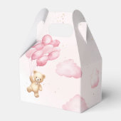 Roze teddybeer met ballonnen dank u dragen veel bedankdoosjes (Achterkant)