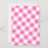 Roze Teddybeer Picknick Verjaardagsfeestuitnodigin Kaart (Achterkant)