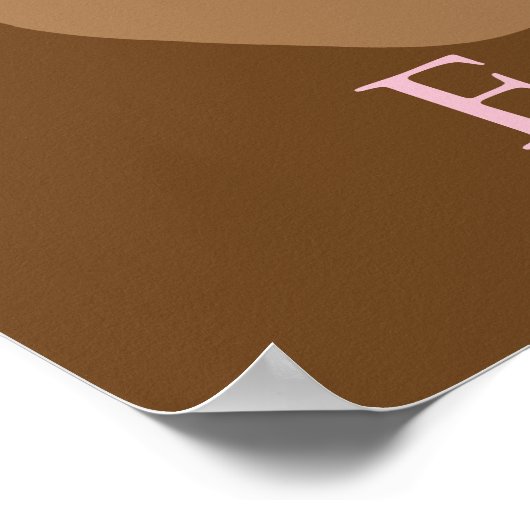 Roze teddybeer poster (Hoek)