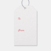 Roze teddybeer Schattigee kerst Cadeaulabel (Achterkant)