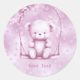 Roze Teddybeer Sticker
