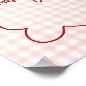 Roze teddybeer verjaardags poster (Hoek)
