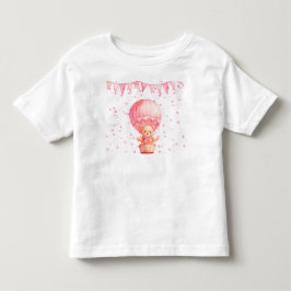 Roze teddybeerballonnen kinder shirts