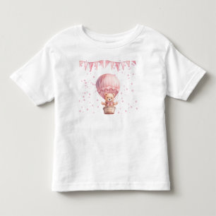 Roze teddybeerballonnen kinder shirts