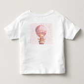 Roze teddybeerballonnen kinder shirts (Achterkant)