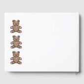 Roze teddyberen rand gastenboek (Achterkant)