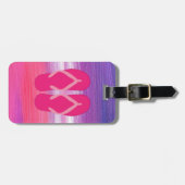 Roze Teenslippers Bagagelabel (Voorkant horizontaal)