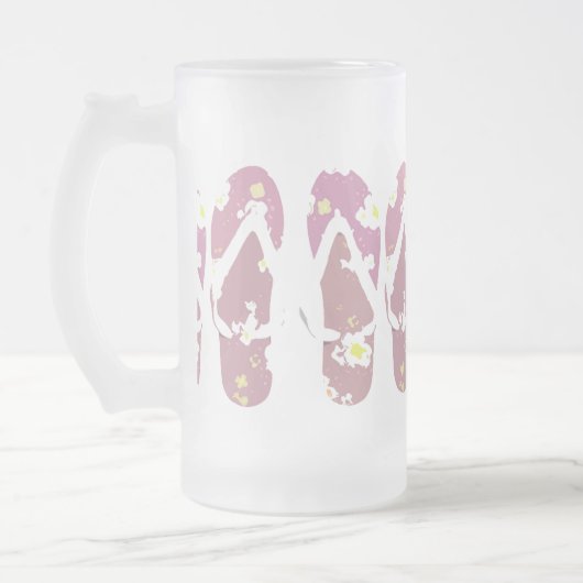 Roze Teenslippers Matglas Bierpul (Links)