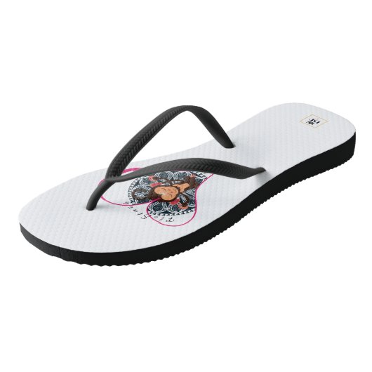 Roze Teenslippers met een keizerlijke griep (Schuin)