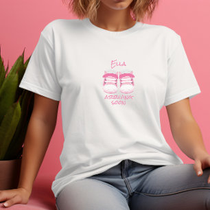 Roze Teenslippers Met Naam Moeder Te Worden T-Shir T-shirt