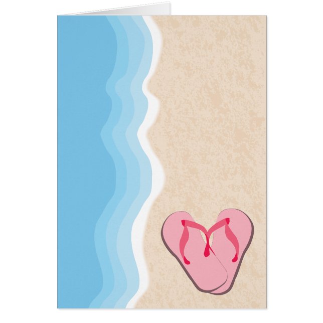 Roze Teenslippers op de Elke Kaart (Voorkant)