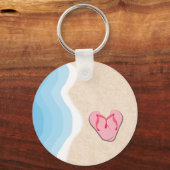 Roze Teenslippers op de Sleutelhanger Beach (Voorkant)