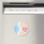 Roze Teenslippers op de strandmagneet Magneet (Insitu (Vaatwasser))