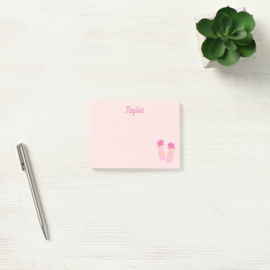  Roze teenslippers Post-it® Notes (Kantoor)