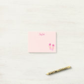  Roze teenslippers Post-it® Notes (Op bureau)