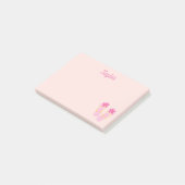  Roze teenslippers Post-it® Notes (Schuin)