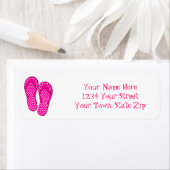 Roze Teenslippers Retouradreslabels Etiket (Insitu)