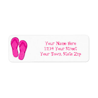 Roze Teenslippers Retouradreslabels Etiket