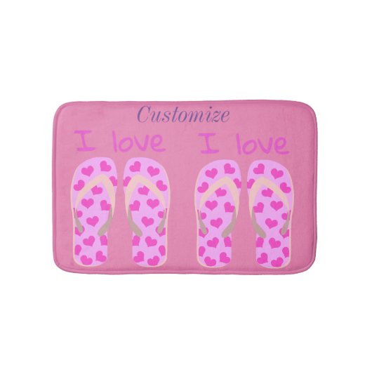 Roze Teenslippers Thunder_Cove Badmat (Voorkant)