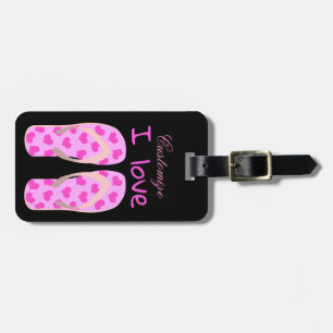 Roze Teenslippers Thunder_Cove Bagagelabel