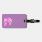 Roze Teenslippers Thunder_Cove Bagagelabel (Achterkant horizontaal)