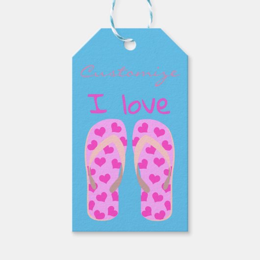 Roze Teenslippers Thunder_Cove Cadeaulabel (Voorkant)