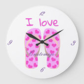 Roze Teenslippers Thunder_Cove Grote Klok (Voorkant)