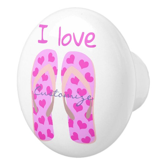 Roze Teenslippers Thunder_Cove Keramische Knop (Rechts)