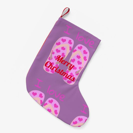 Roze Teenslippers Thunder_Cove Kleine Kerstsok (Voorkant (Hangend))