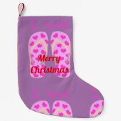Roze Teenslippers Thunder_Cove Kleine Kerstsok (Voorkant)
