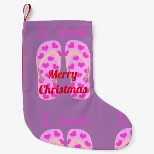 Roze Teenslippers Thunder_Cove Kleine Kerstsok (Voorkant)
