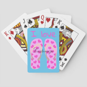 Roze Teenslippers Thunder_Cove Pokerkaarten
