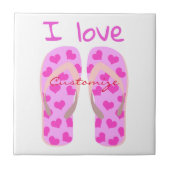 Roze Teenslippers Thunder_Cove Tegeltje (Voorkant)