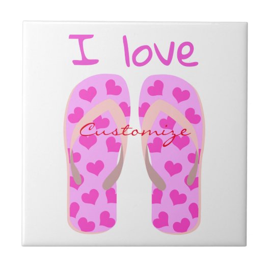 Roze Teenslippers Thunder_Cove Tegeltje (Voorkant)