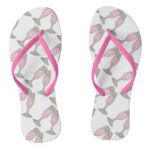 Roze Teenslippers van champagne Glass Bride Weddin (Voetbed)