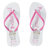 Roze Teenslippers van het Heart Cupcake Bridesmaid (Voetbed)