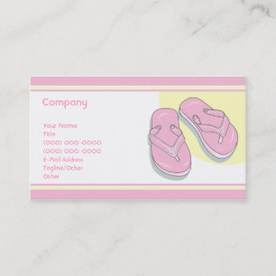 Roze Teenslippers Visitekaartje