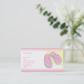 Roze Teenslippers Visitekaartje (Staand voorkant)