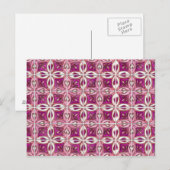 Roze tegel Design 2 - Harten Briefkaart (Voorkant / Achterkant)
