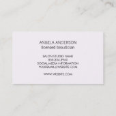 Roze tegel grunge / Zwarte strepen modern Visitekaartje (Achterkant)