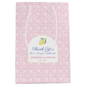 Roze Tegel Italiaanse Citroenen Trouw Welkom Medium Cadeauzakje (Voorkant)